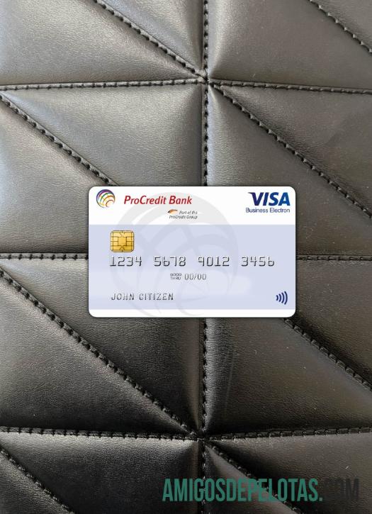 Frente ProCredit Visa Electron Photolook da Bulgária modelo